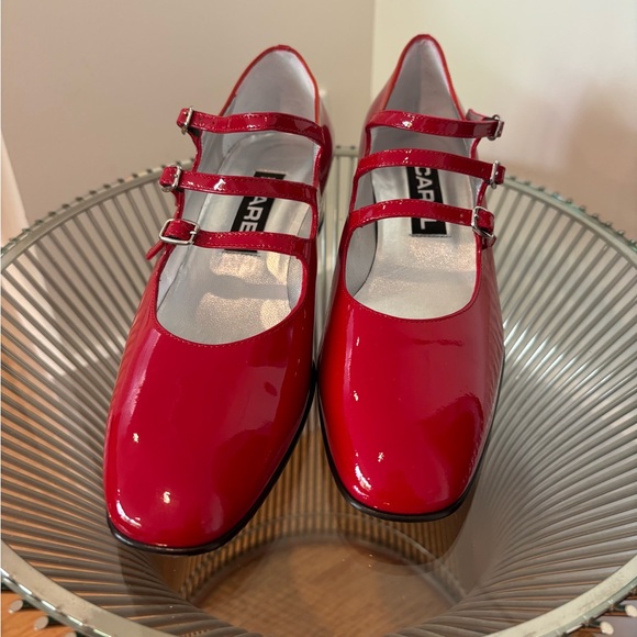 NEW Carel Paris Kina Mary-Janes in red patent leather - Picture 7 of 13